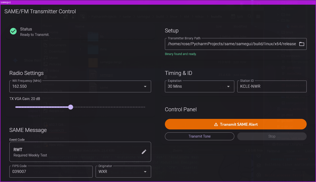 SAME GUI screenshot
