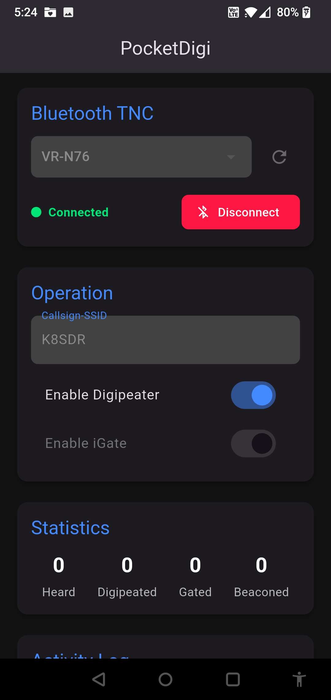 PocketDigi screenshot